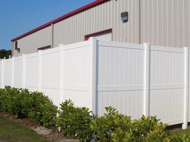 Vinyl Fence White Commercial