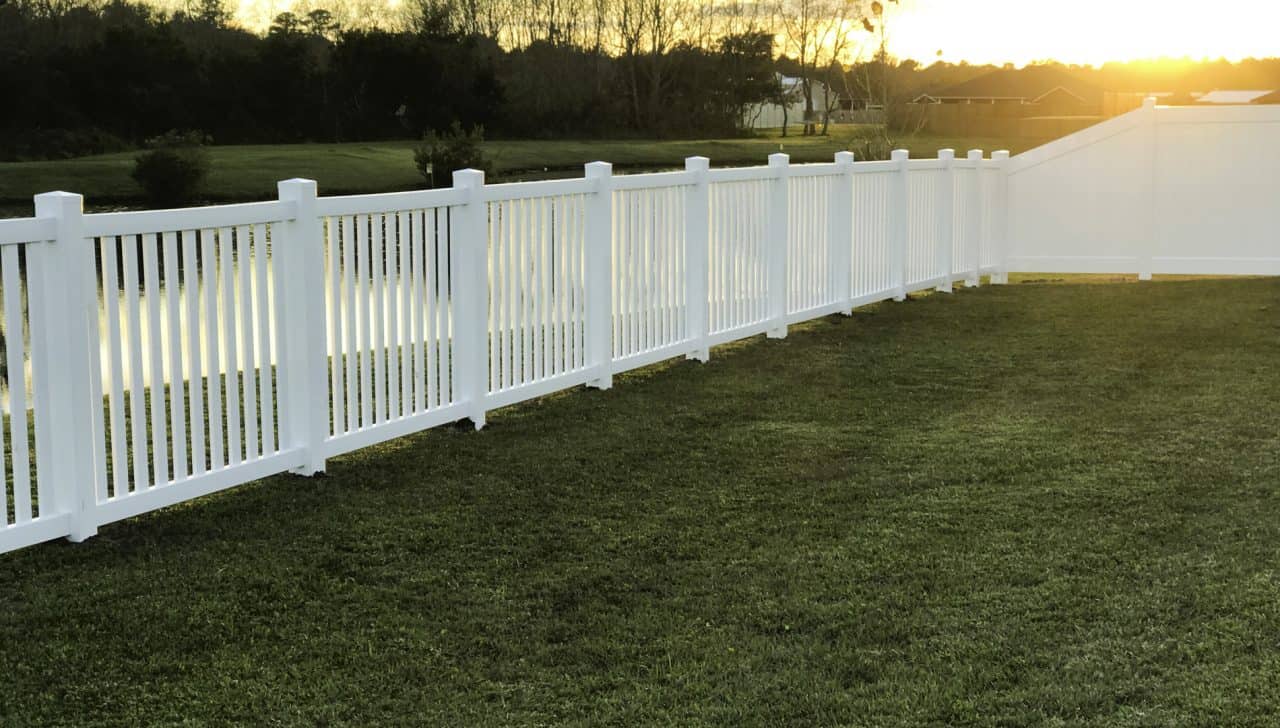 Sandford Fence Company white vinyl fence