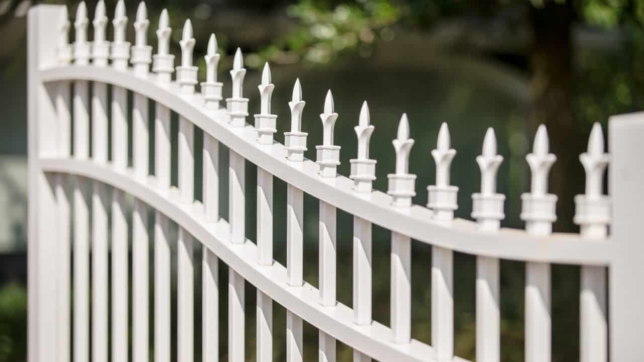 irvine fence company white iron fence