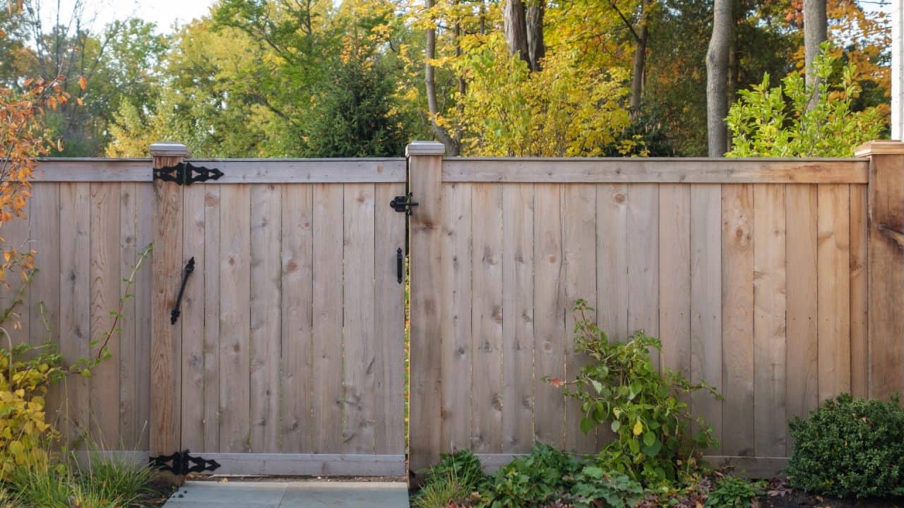wooden fence ideas wood fence with gate
