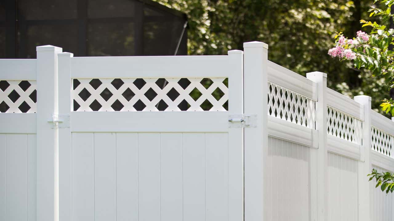 Lancaster fence company white vinyl fence
