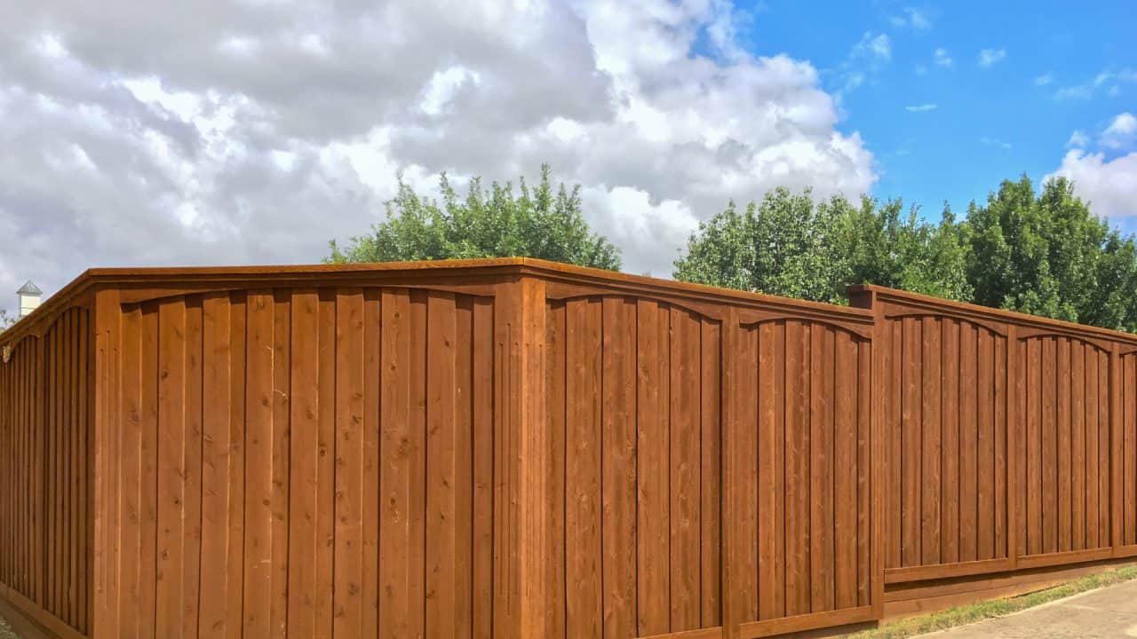 fence builder Carmel NY stained wood fence