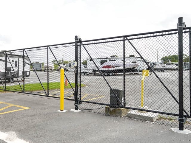 Chain Link Fence – Commercial Black 1