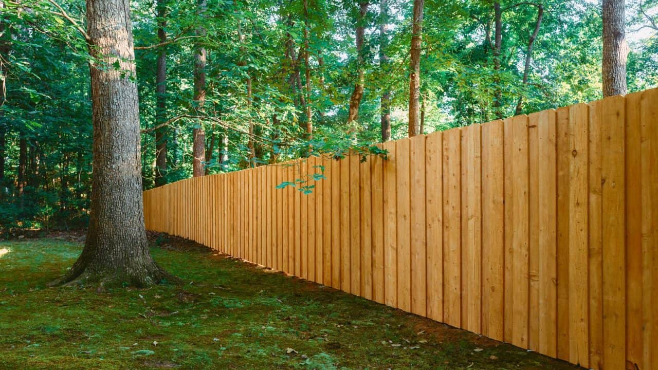 wooden fence installation