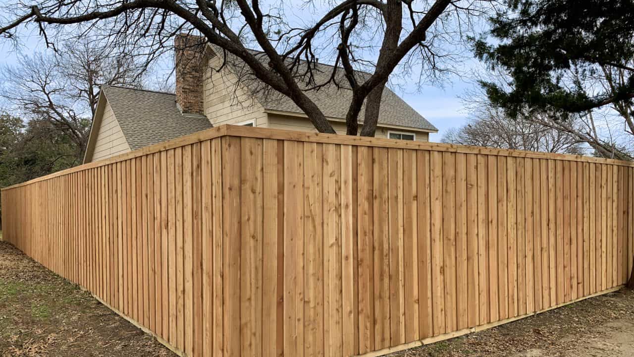 wood privacy fence