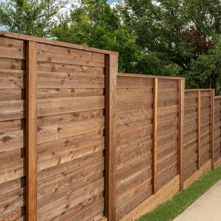 installing a horizontal fence on a slope