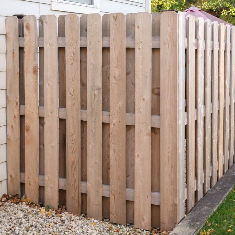 shadow box fence installation