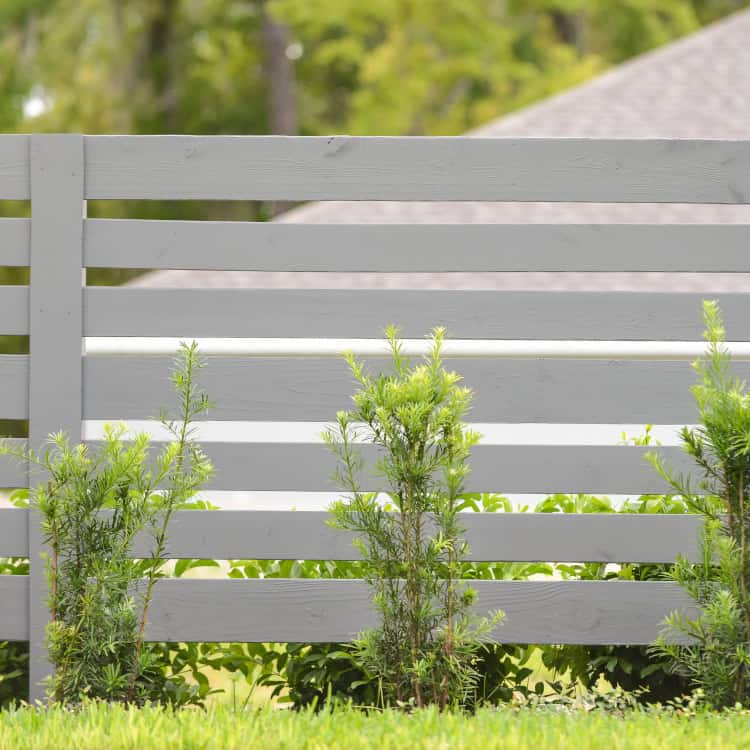 horizontal fence ideas