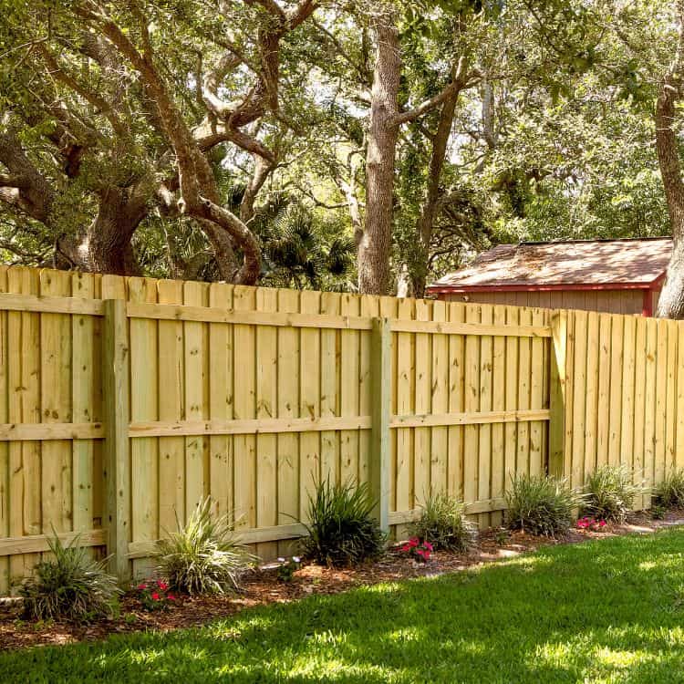wooden private fence