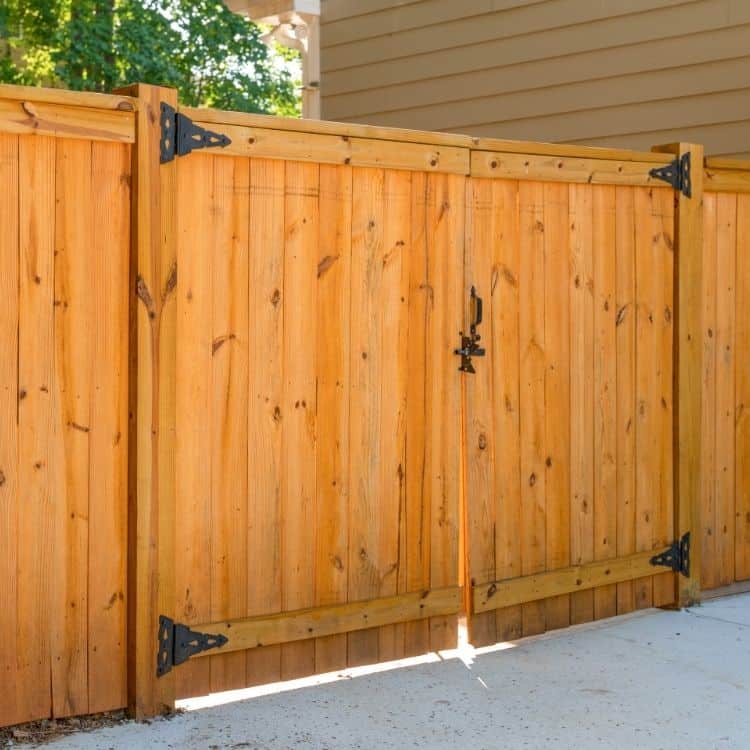 Cedar wood fencing