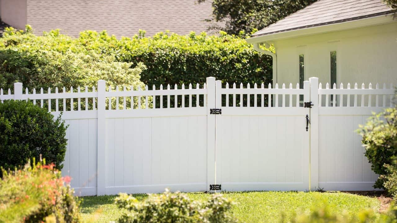 Backyard fence installation